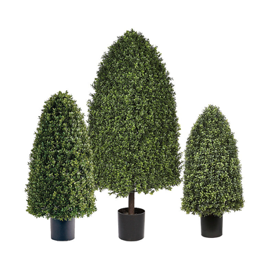 Frontgate Rounded Cone Outdoor Boxwood Topiary | ModeSens