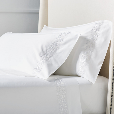Frontgate Set Of 2 Vine Pillowcases In White