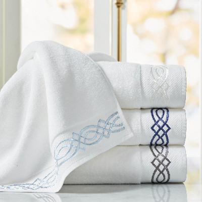 Frontgate Diamond Trellis Bath Towels In Indigo Blue