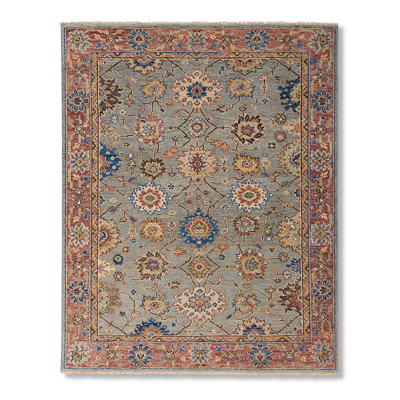 Frontgate Hastings Hand-knotted Wool Area Rug In Red