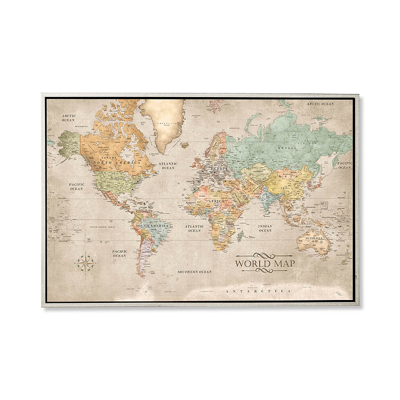 Frontgate Magnetic World Map In Multi