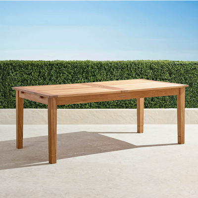 Frontgate Classic Teak Expandable Dining Table In Natural Finish
