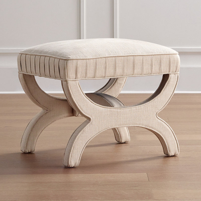 Frontgate Theo Upholstered Stool