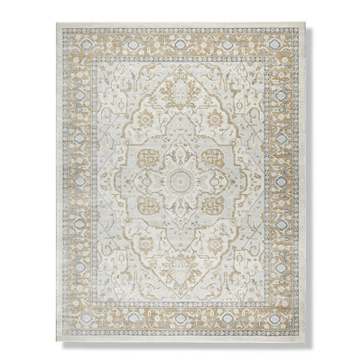 Frontgate Giverny Performance Area Rug In Gray