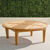 Frontgate Teak Chat Table In Natural Finish