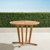 Frontgate Classic 40" Round Teak Dining Table In Natural Finish
