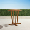 Frontgate Classic 40" Round Teak Bar Table In Natural Finish