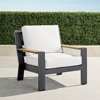 Frontgate Calhoun Lounge Chair With Cushions In Aluminum