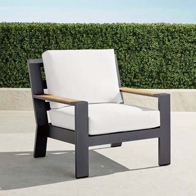 Frontgate Calhoun Lounge Chair With Cushions In Aluminum