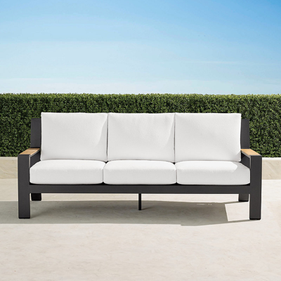 Frontgate Calhoun Sofa With Cushions In Aluminum