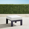 Frontgate Calhoun Ottoman With Cushion In Aluminum