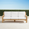 FRONTGATE CALHOUN SOFA WITH CUSHIONS IN NATURAL TEAK