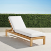 Frontgate Calhoun Chaise With Cushions In Natural Teak