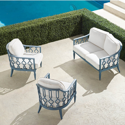 Frontgate Avery 3-pc. Loveseat Set In Moonlight Blue Finish
