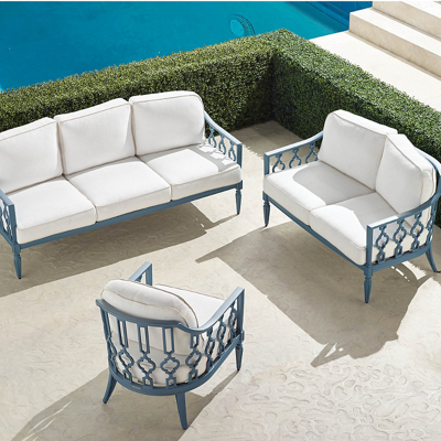 Frontgate Avery 3-pc. Sofa Set In Moonlight Blue Finish