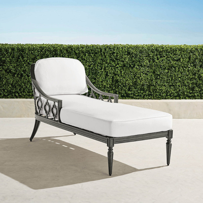 Frontgate Avery Chaise Lounge With Cushions In Slate Finish