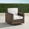 Frontgate Small Palermo Swivel Lounge Chair In Bronze Finish