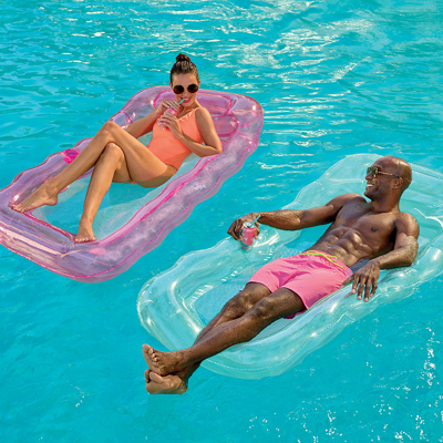 Frontgate Inflatable Mesh Lounger In Pink