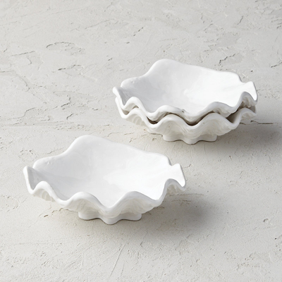 Frontgate Oyster Shell Serving Collection