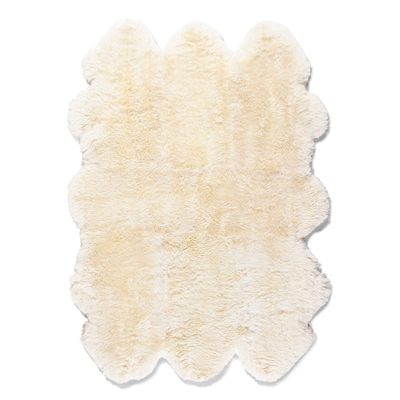 Frontgate Natural Sheepskin Area Rug In Off-white