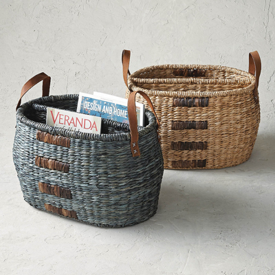 Frontgate Genevieve Carry-all Basket In Brown