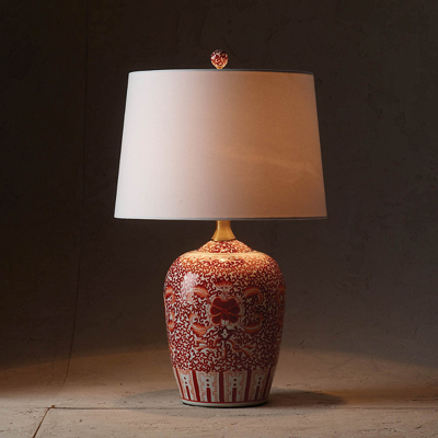 Frontgate Coral Ming Temple Jar Table Lamp