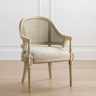 Frontgate Beauvier Dining Chair In French Linen