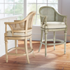 Frontgate Beauvier Swivel Bar & Counter Stool In French Gray Blue,snowville Linen Counter Stool