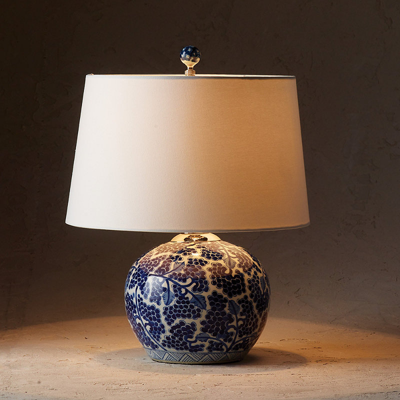 Frontgate Blue Ming Ball Table Lamp