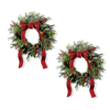 FRONTGATE SET OF 2 CHRISTMAS CHEER PATIO WREATHS