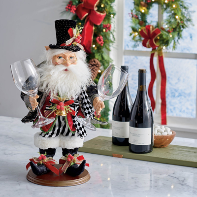 Frontgate Mark Roberts Elf With Wine Glasses