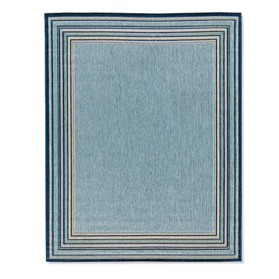 Frontgate Barrett Border Indoor/outdoor Rug In Black | ModeSens