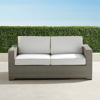 Frontgate Palermo Loveseat With Cushions In Dove Finish