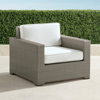 Frontgate Palermo Lounge Chair With Cushions In Dove Finish