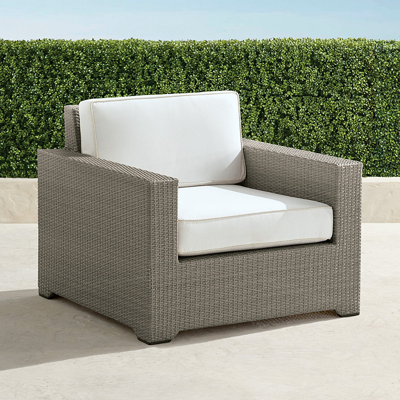 Frontgate Palermo Lounge Chair With Cushions In Dove Finish
