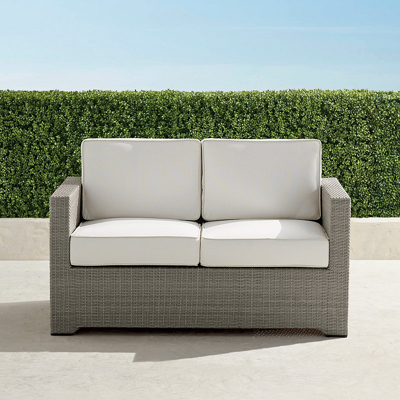 Frontgate Small Palermo Loveseat In Dove Finish