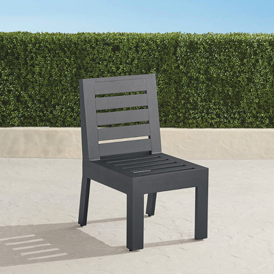 Frontgate Set Of 2 St. Kitts Dining Side Chairs In Aluminum