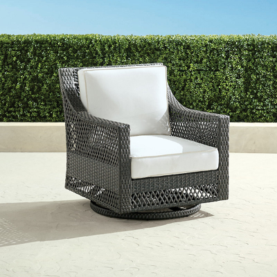 Frontgate Graham Swivel Lounge Chair With Cushions