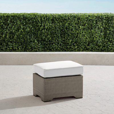 Frontgate Small Palermo Ottoman In Dove Finish