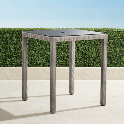 Frontgate Palermo Square Bar Table In Dove Finish