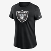Nike Women's Black Las Vegas Raiders Logo Essential T-shirt In Black