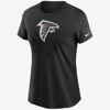 Nike Women's Atlanta Falcons Logo Cotton T-shirt In Black