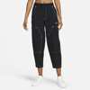 Nike Women's  Sportswear Swoosh High-waisted Woven Pants In Black