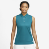 Nike Dri-fit Victory Women's Sleeveless Golf Polo In Bright Spruce,white