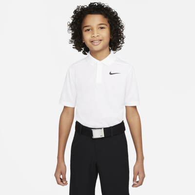 Nike Dri-fit Victory Big Kids' (boys') Golf Polo In White