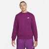 Nike Sportswear Club Fleece Crew In Sangria,white