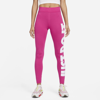 Nike Women's  Sportswear Essential High-waisted Graphic Leggings In Pink