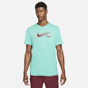 Nike Court Dri-fit Men's Swoosh Tennis T-shirt In Washed Teal