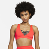 Nike Sneakerkini Women's Scoop Neck Bikini Top In Bright Crimson