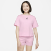Jordan Big Kids' (girls') T-shirt In Pink
